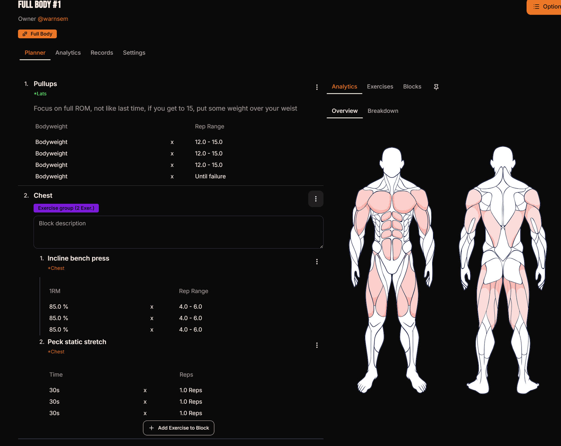 Create workout templates